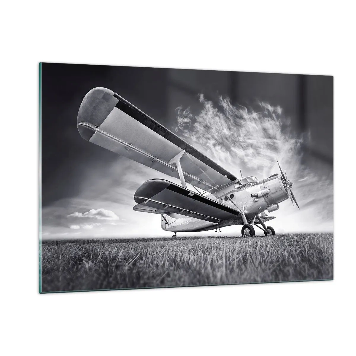 Billede på glas - Den bevingede vandringsmand - 120x80 cm