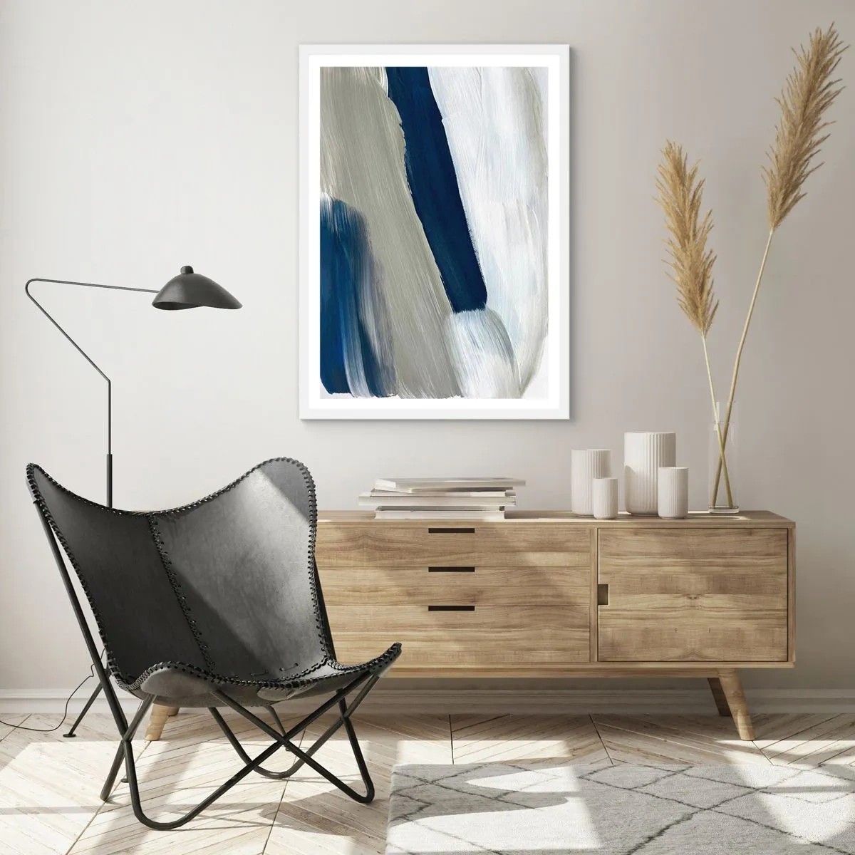 Plakat i hvid ramme - Møde med det hvide - 61x91 cm