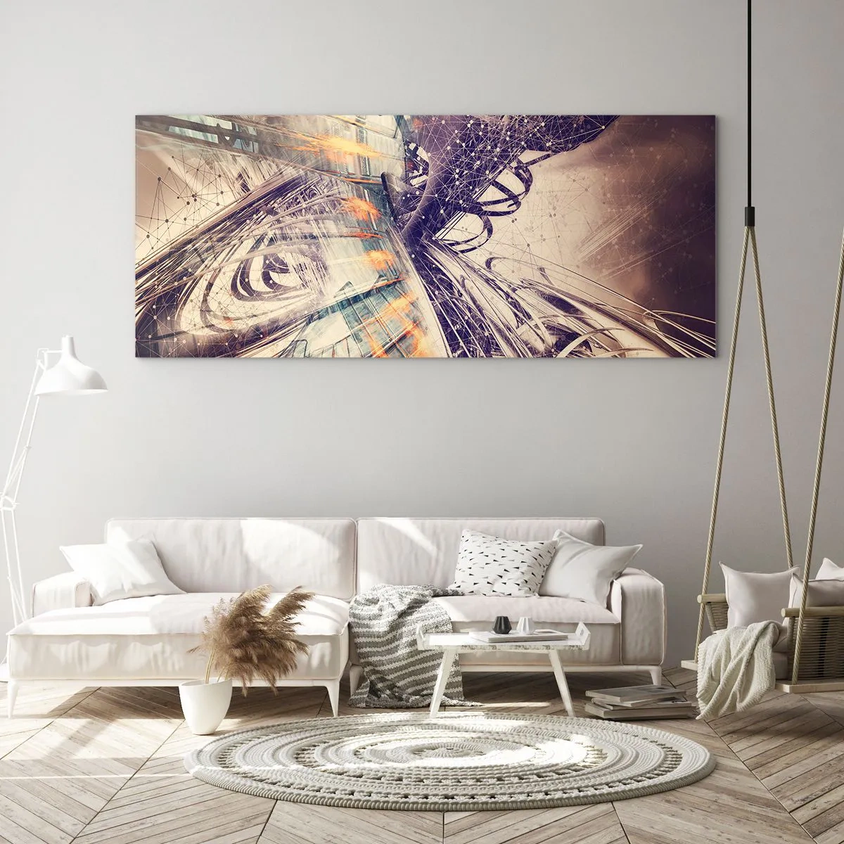 Billede på glas - I stor hast - 120x50 cm