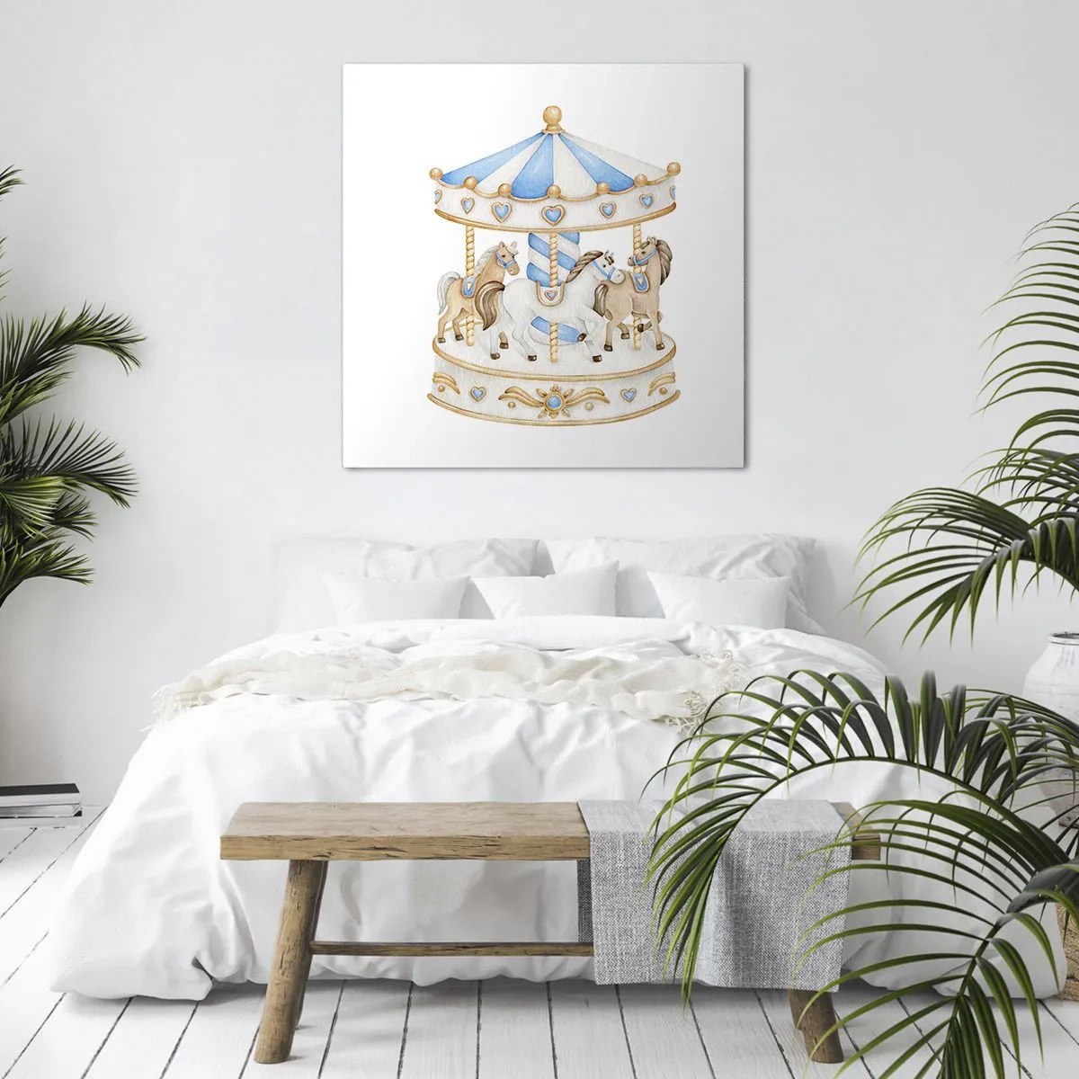 Lærredstryk - Billede på lærred - Sød barndom - 60x60 cm