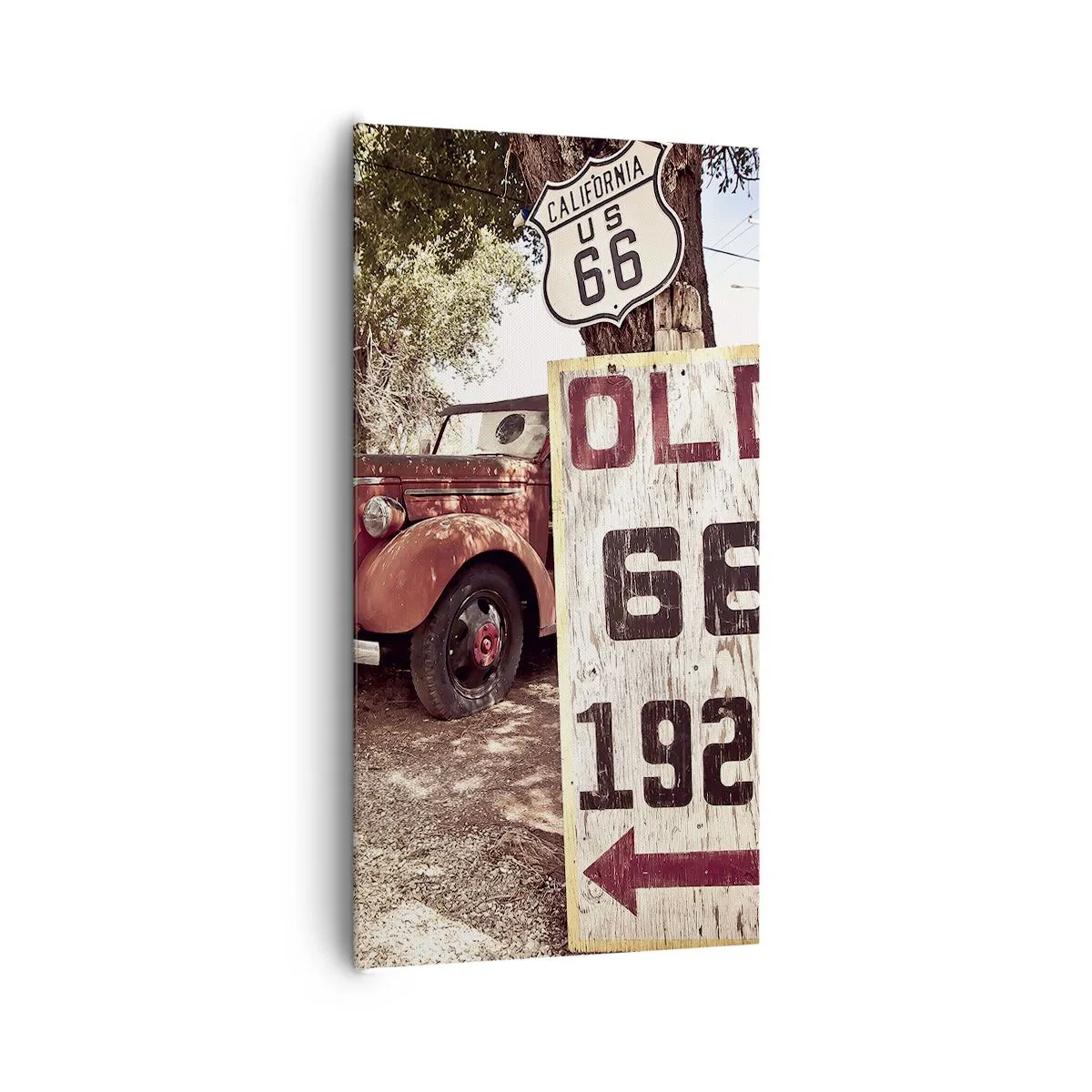 Lærredstryk - Billede på lærred - En legende om det amerikanske landskab - 65x120 cm