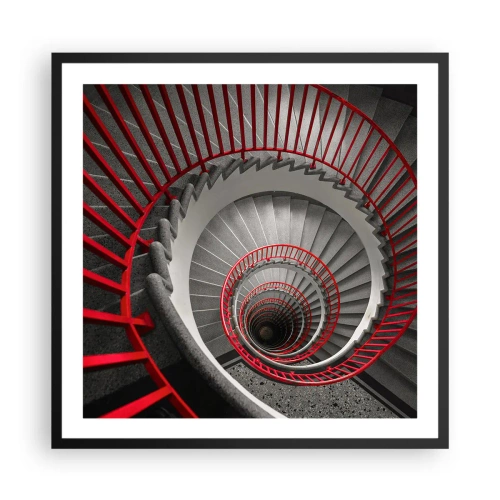 Plakat i sort ramme - Arkitektoniske lege - 60x60 cm