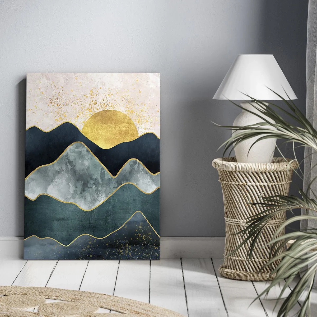 Lærredstryk - Billede på lærred - Bag de syv bjerge - 70x100 cm