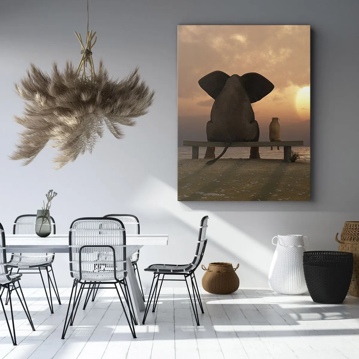 Lærredstryk - Billede på lærred - Det er godt at være stille sammen - 50x70 cm