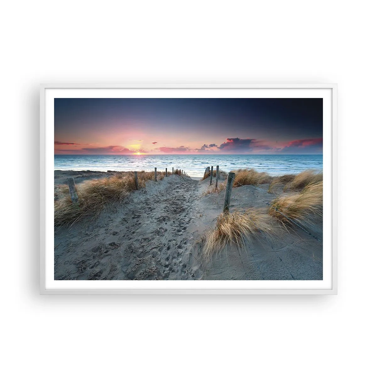 Plakat i hvid ramme - Du har udgydt en regnbue af strålende pragt.... - 100x70 cm