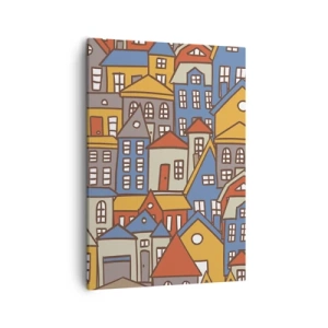 Lærredstryk - Billede på lærred - Bag huset - 50x70 cm