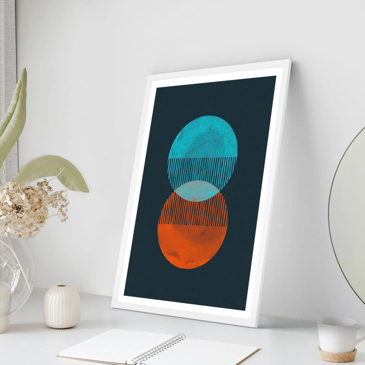 Plakat i hvid ramme - Astronomisk fantasi - 70x100 cm