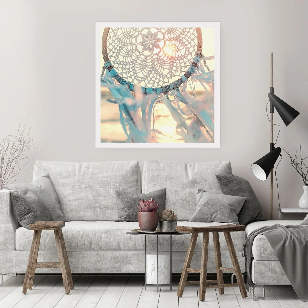 Plakat - Totem med blonder - 50x50 cm