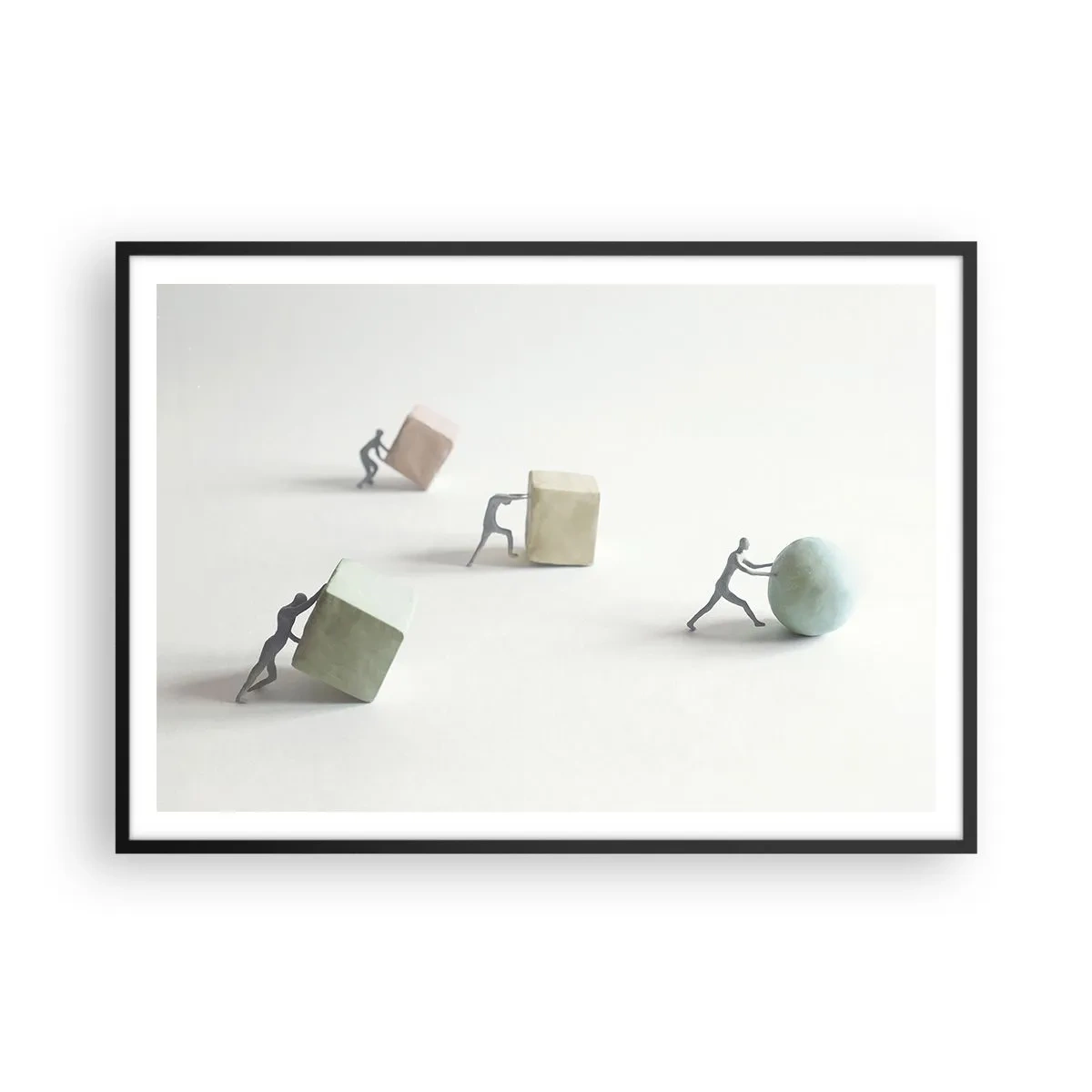 Plakat i sort ramme - Selve livet - 100x70 cm