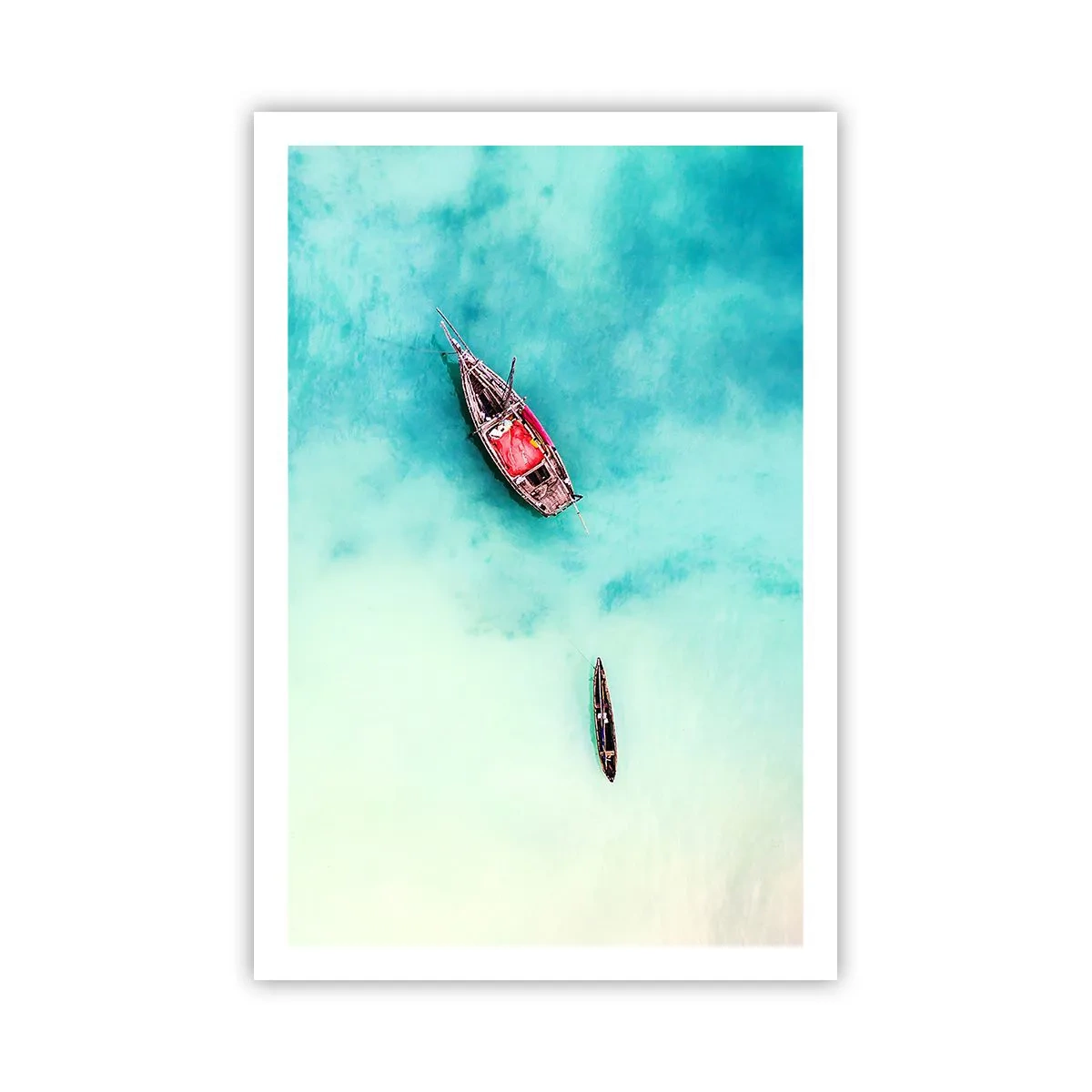 Plakat - For på Zanzibars strande, når det overskydende vand... - 61x91 cm