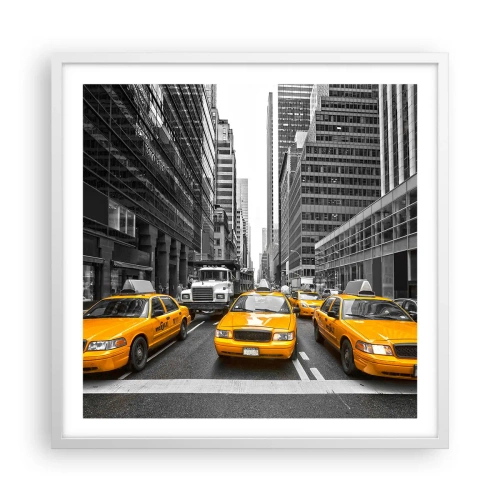 Plakat i hvid ramme - Det er os, der farver byen - 60x60 cm