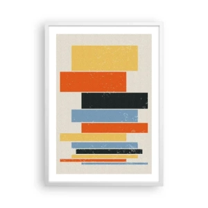 Plakat i hvid ramme - Optagelse af musik - 50x70 cm