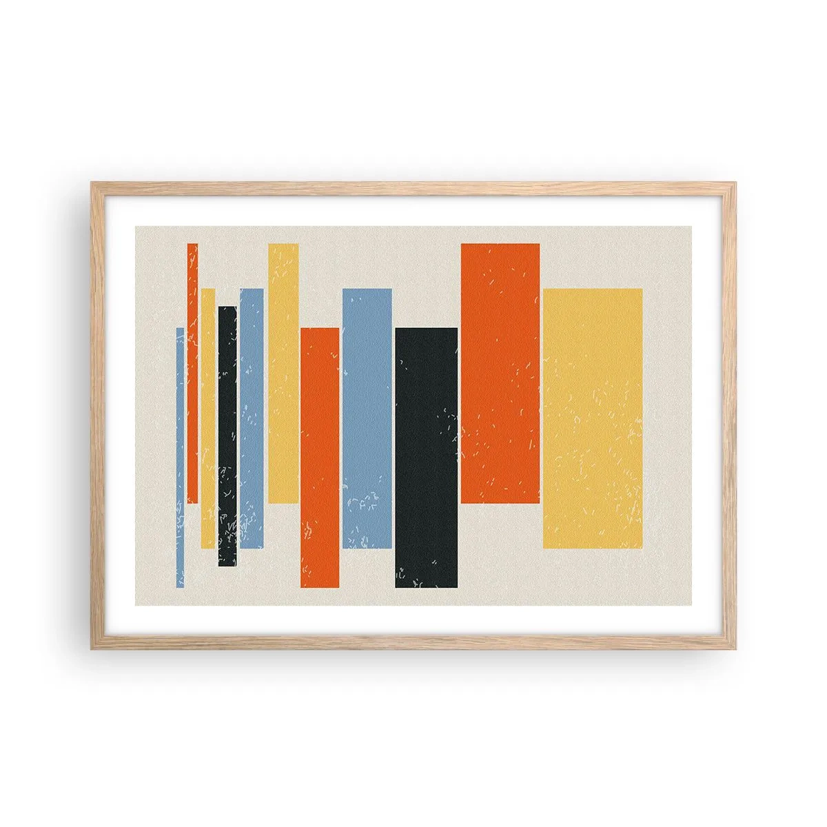 Plakat i ramme af lyst egetræ - Optagelse af musik - 70x50 cm