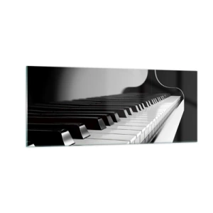 Billede på glas - Harmoni af former og farver - 100x40 cm