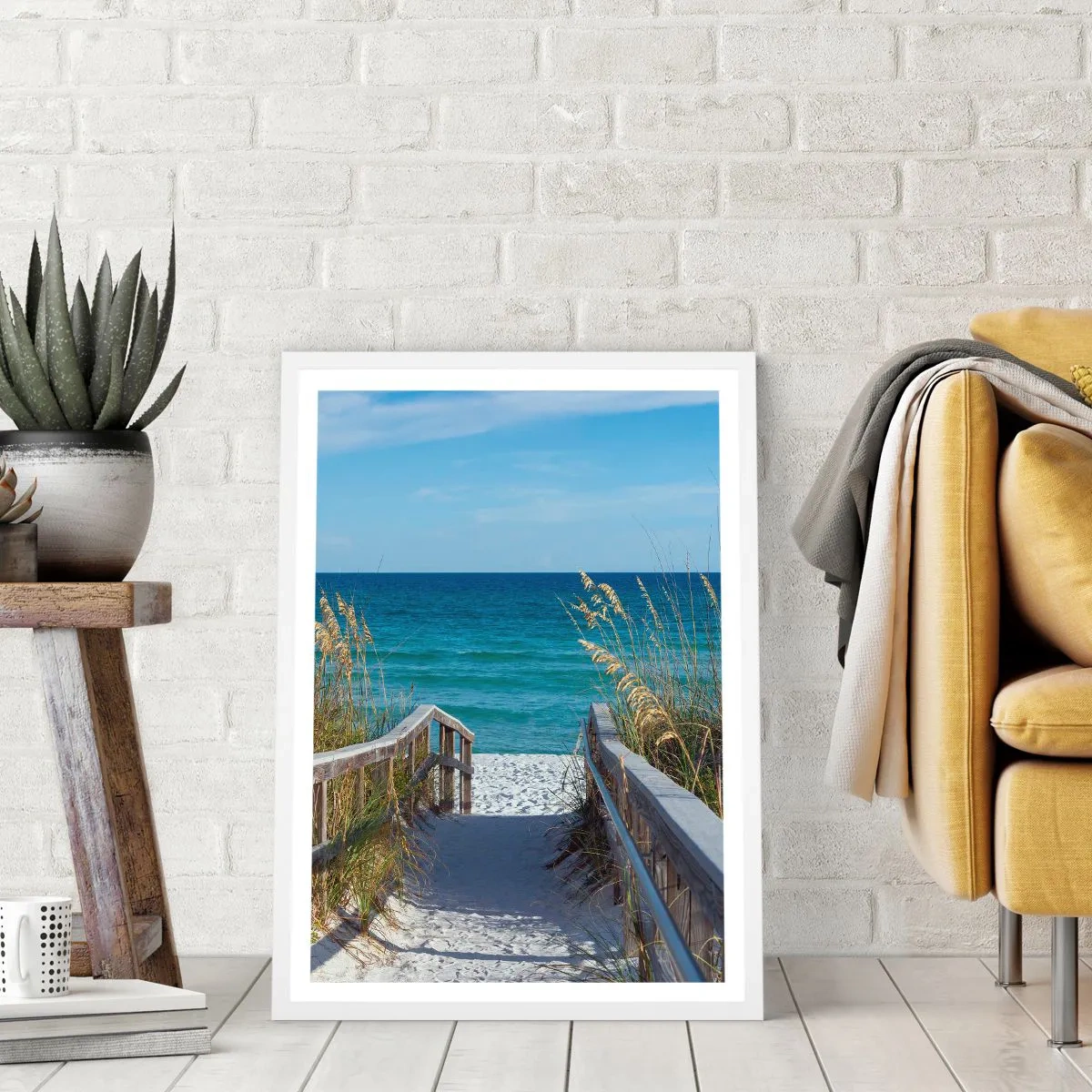 Plakat i hvid ramme - I solen, i vinden - 40x50 cm