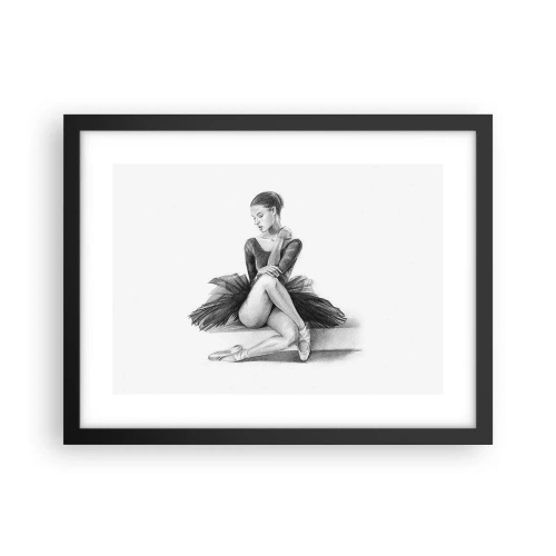 Plakat i sort ramme - Fortryllet af dans - 40x30 cm