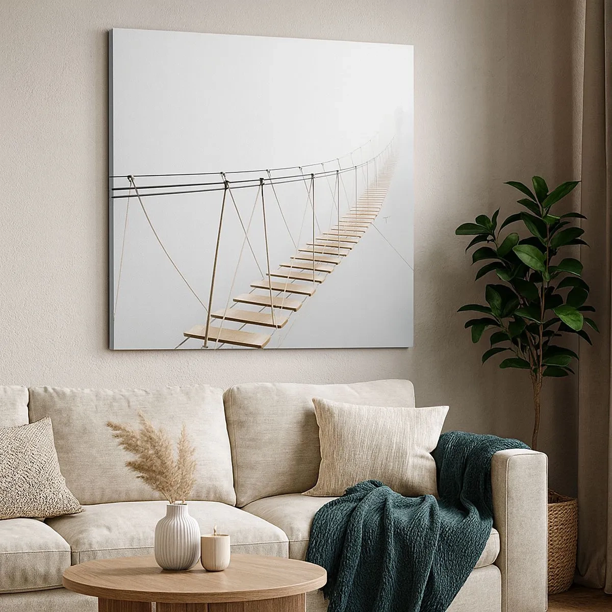 Lærredstryk - Billede på lærred - Hvor vil det føre dig hen? - 30x30 cm