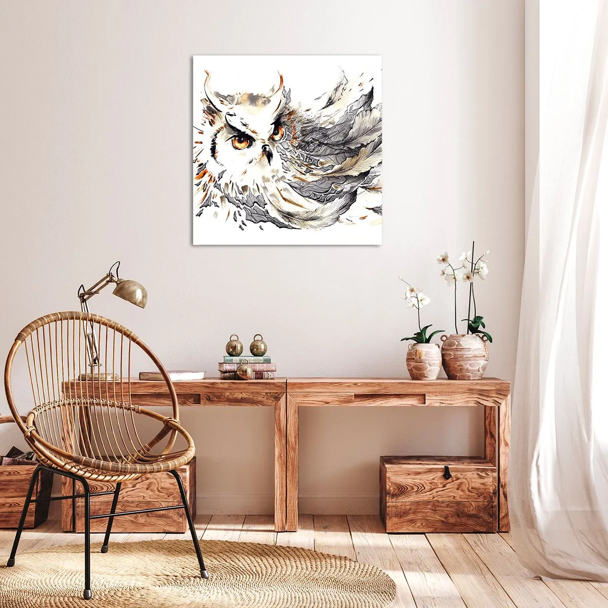 Lærredstryk - Billede på lærred - Hun kom fra den magiske verden - 50x50 cm