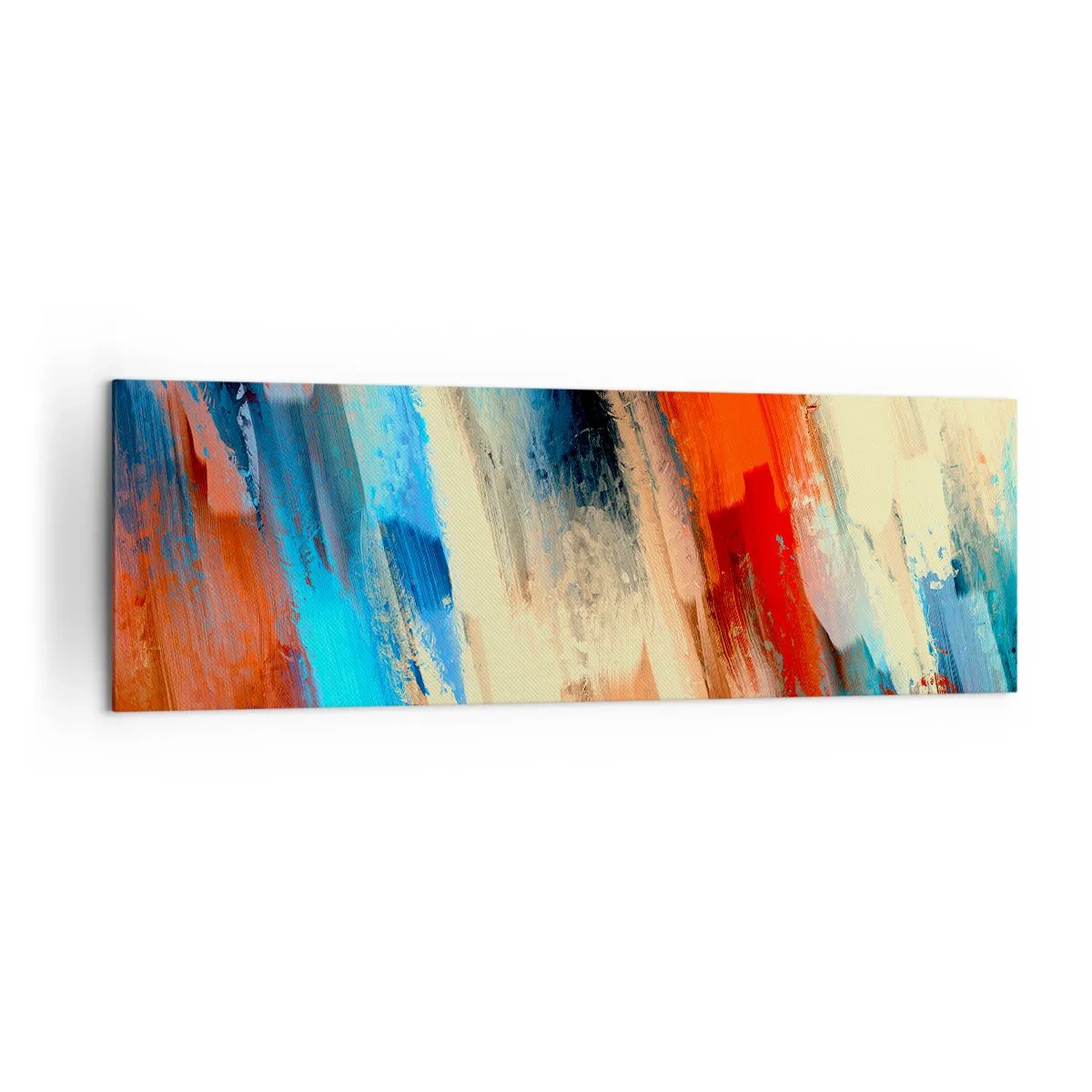 Lærredstryk - Billede på lærred - En kaskade af farver - 160x50 cm