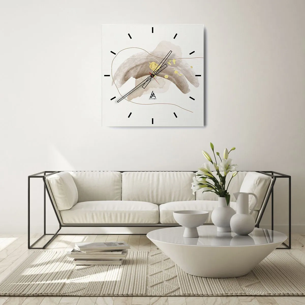 Vægur, Uret - Mødt i rummet - 40x40 cm