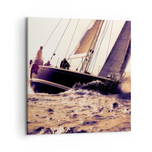 Lærredstryk - Billede på lærred - Sejl, sømand - 60x60 cm