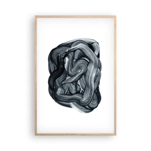 Plakat i ramme af lyst egetræ - Så enkelt er det ikke - 61x91 cm