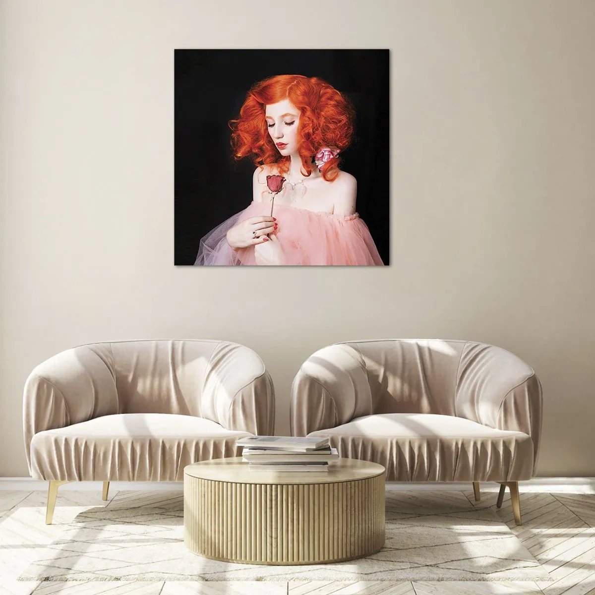 Billede på glas - I barokstil - 50x50 cm