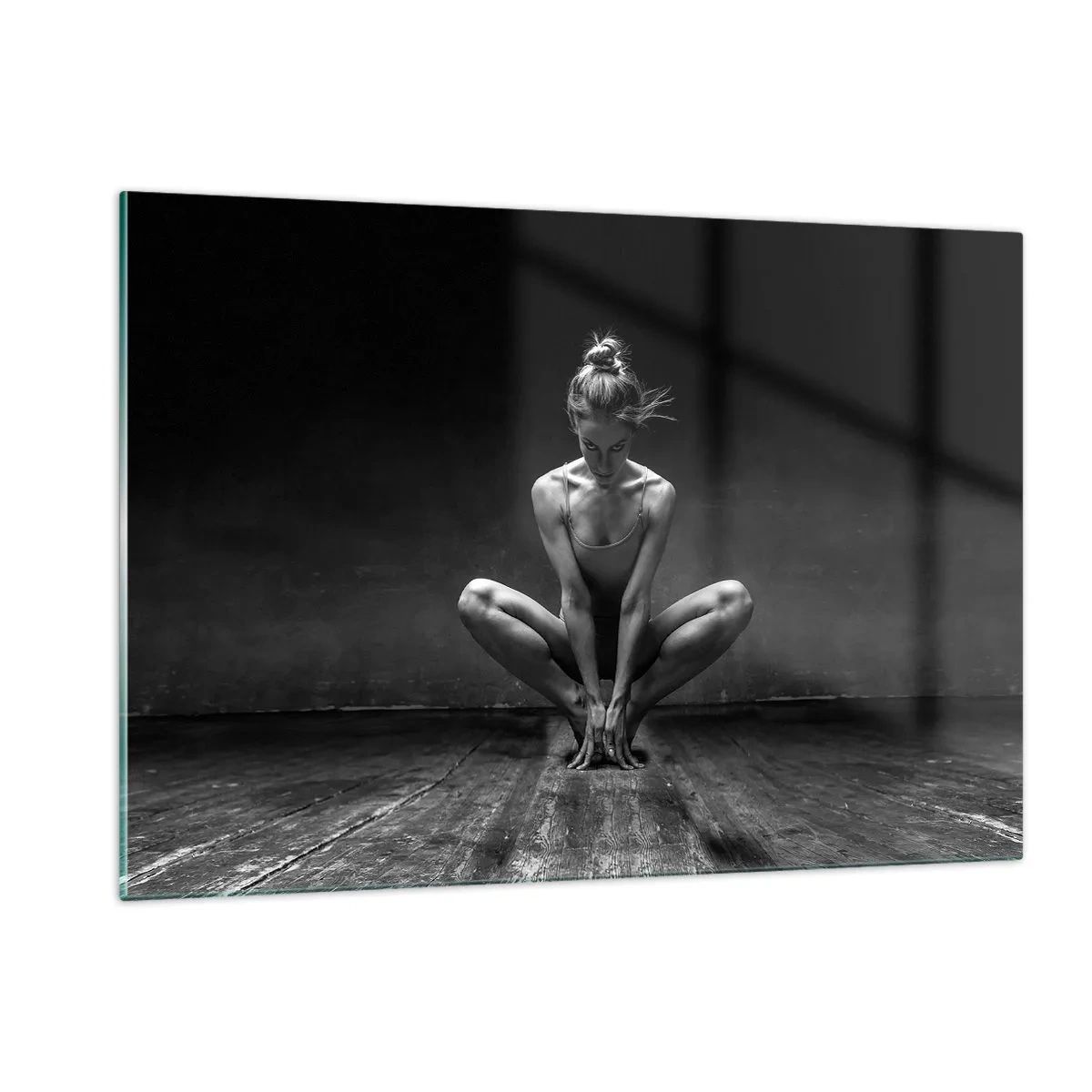 Billede på glas - Fokuseret danseenergi - 120x80 cm