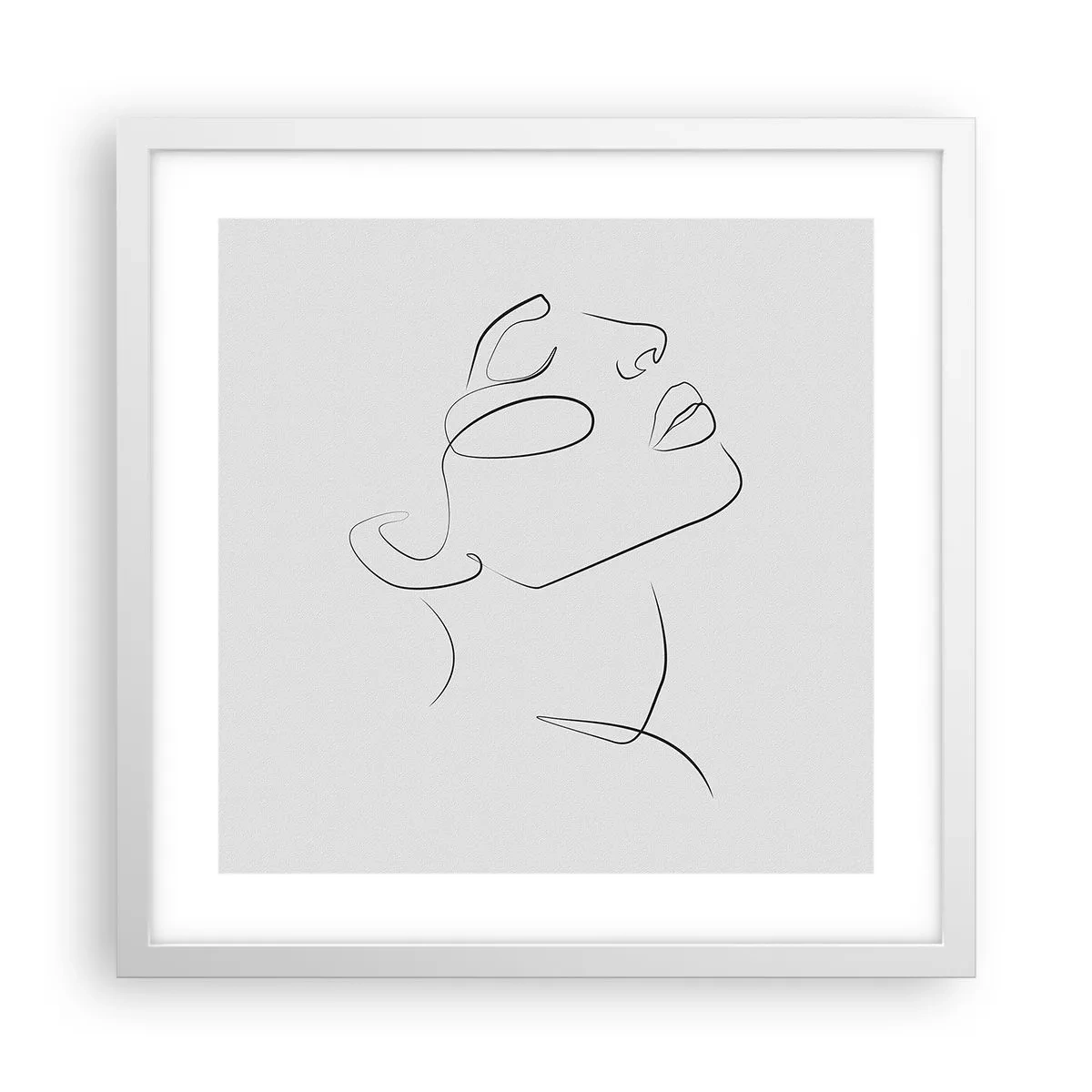 Plakat i hvid ramme - En drømmes slyngninger - 40x40 cm