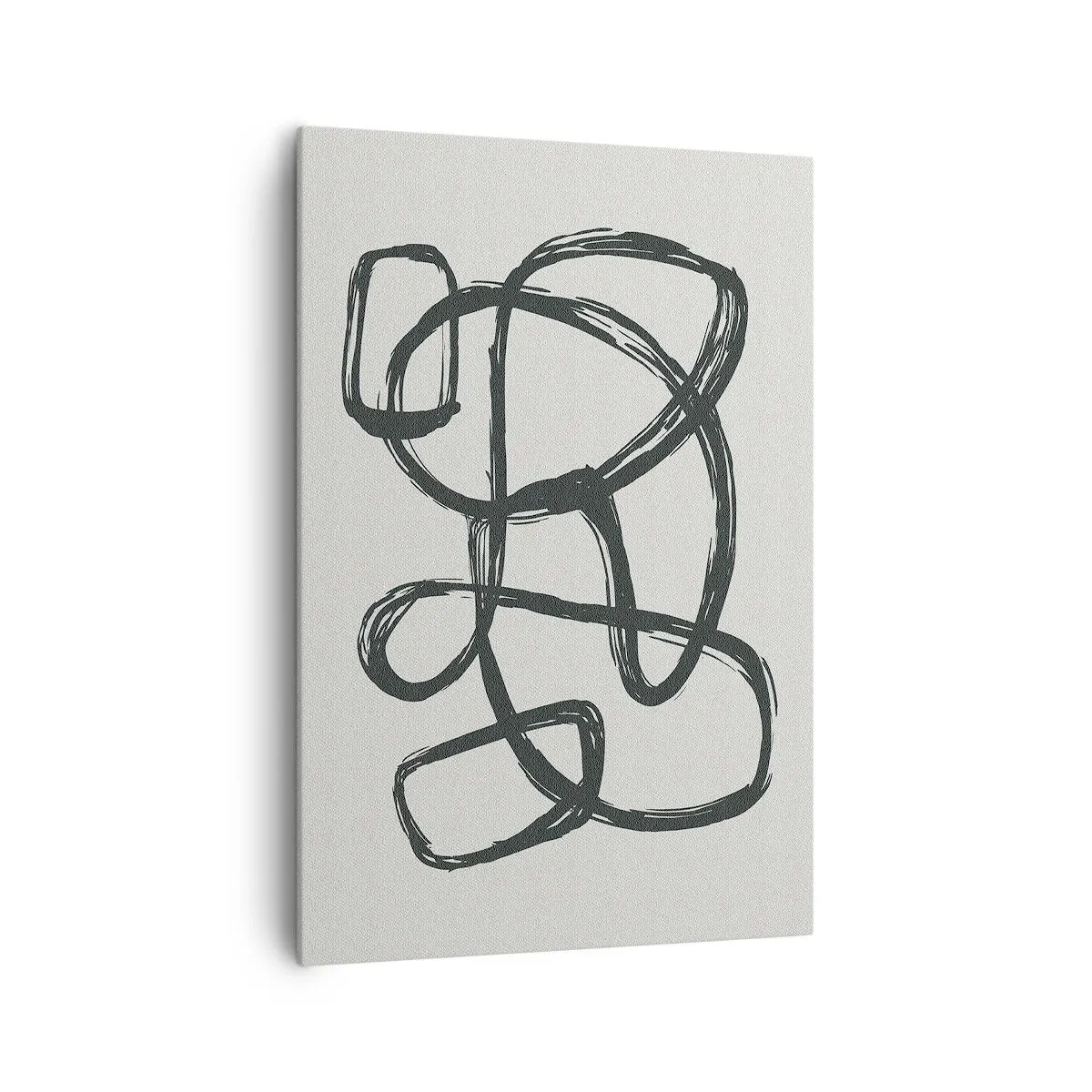 Lærredstryk - Billede på lærred - Loopet abstraktion - 70x100 cm