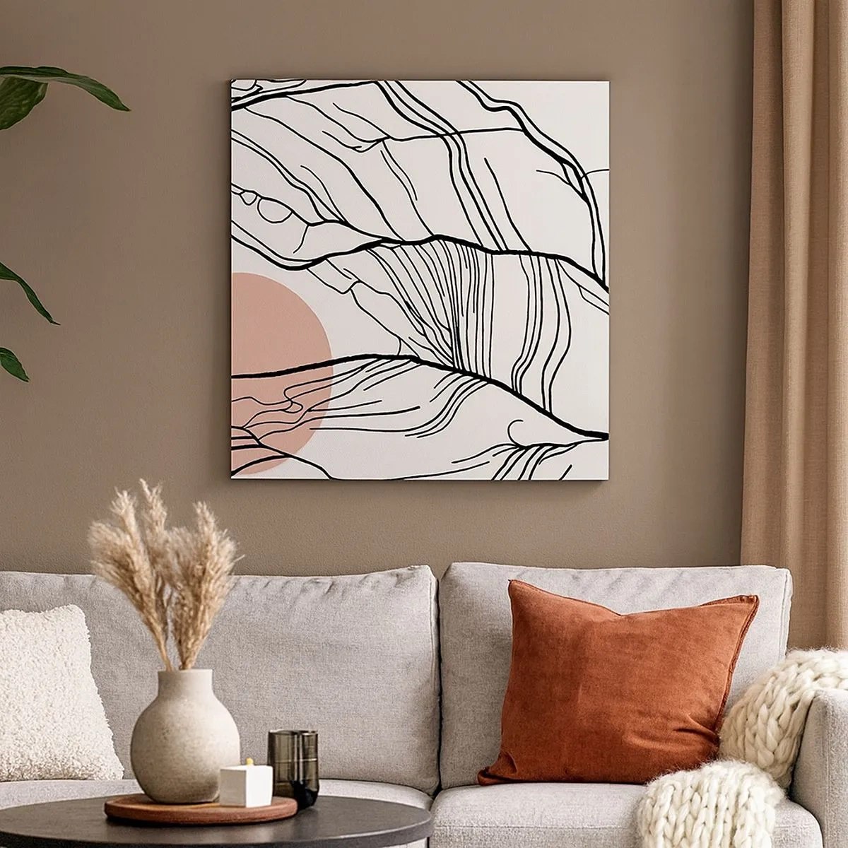 Lærredstryk - Billede på lærred - I et netværk af kviste - 30x30 cm