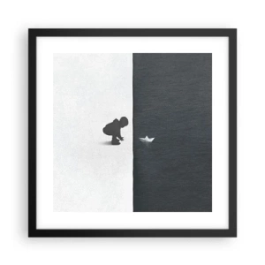 Plakat i sort ramme - Stor ekspedition - 40x40 cm