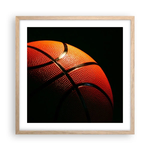 Plakat i ramme af lyst egetræ - Smuk som en planet - 50x50 cm