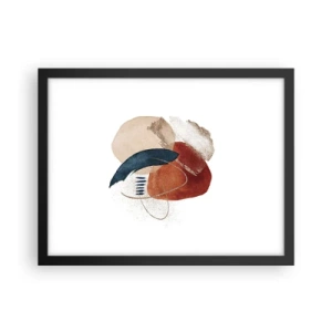 Plakat i sort ramme - Oval sammensætning - 40x30 cm