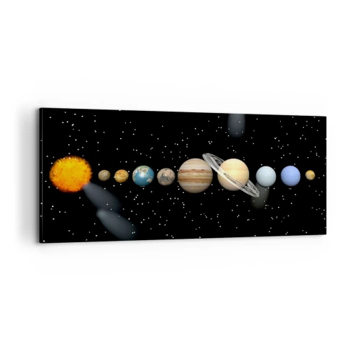 Lærredstryk - Billede på lærred - Og planeterne er ved at blive skøre, ved at blive skøre.... - 100x40 cm