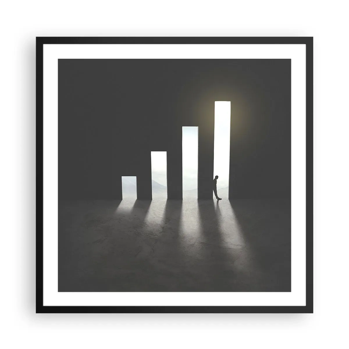 Plakat i sort ramme - Succes - et indtryk - 60x60 cm