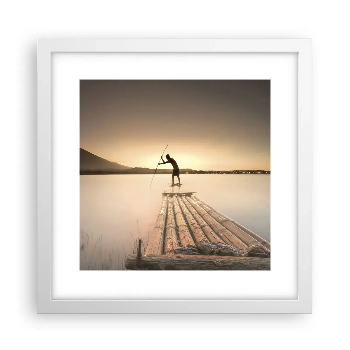 Plakat i hvid ramme - Før du hviler - 30x30 cm