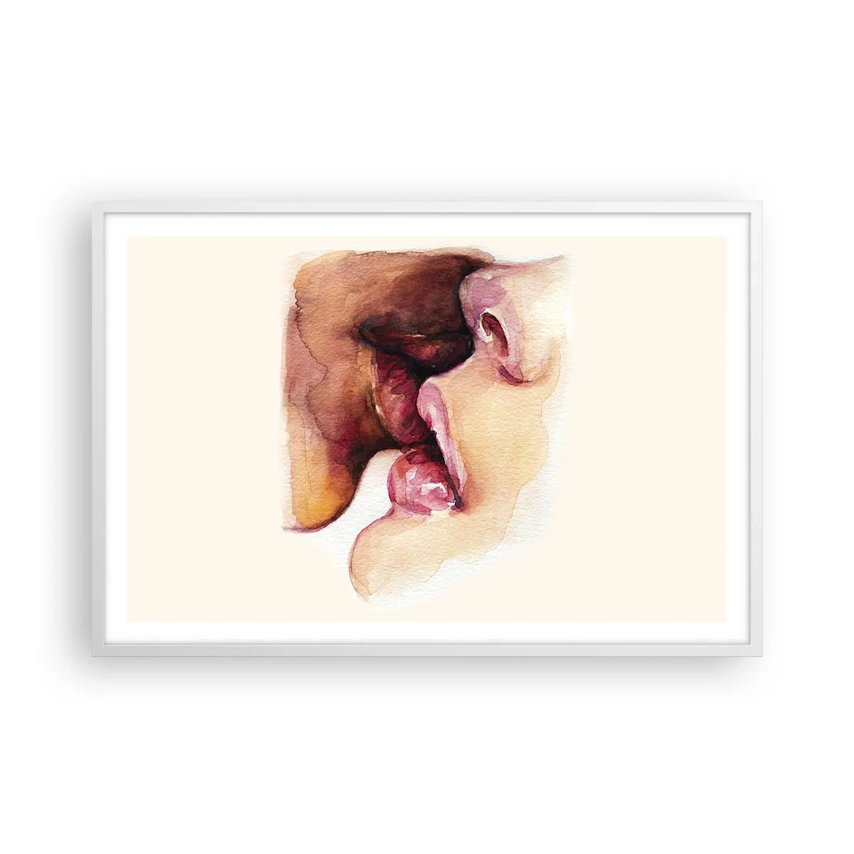 Plakat i hvid ramme - Som nat og dag, jord og himmel - 91x61 cm