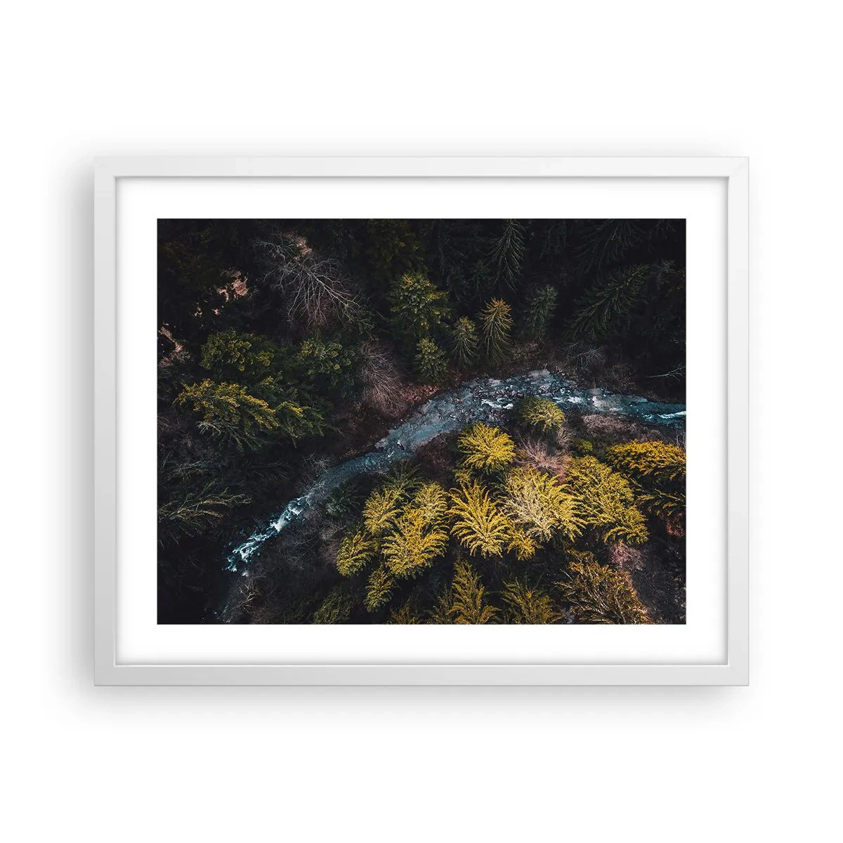 Plakat i hvid ramme - Hurtigt, stadig hurtigere - 50x40 cm