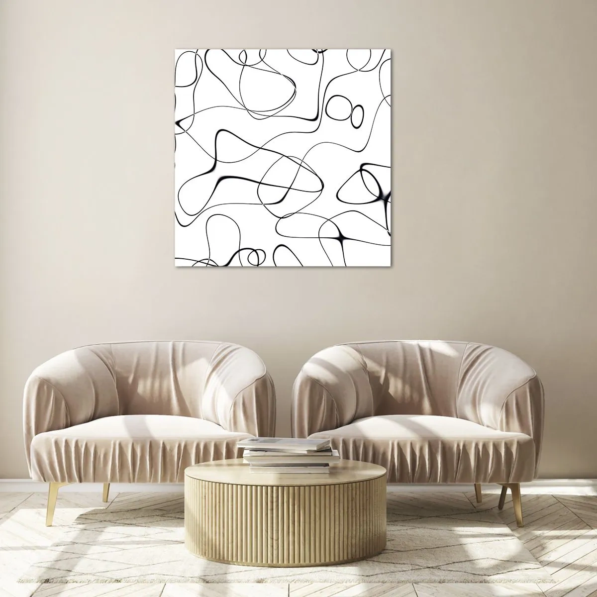 Billede på glas - Livets veje, skæbnens omskiftelser - 60x60 cm