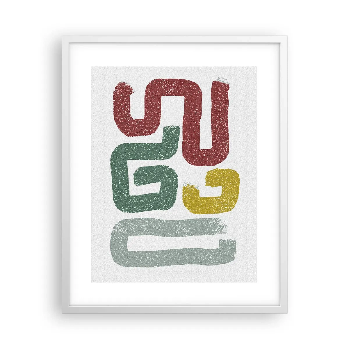 Plakat i hvid ramme - På et ukendt sprog - 40x50 cm