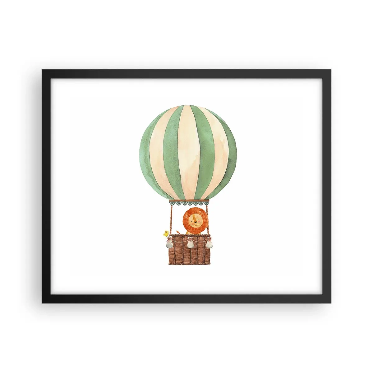 Plakat i sort ramme - Leons rejser - 50x40 cm