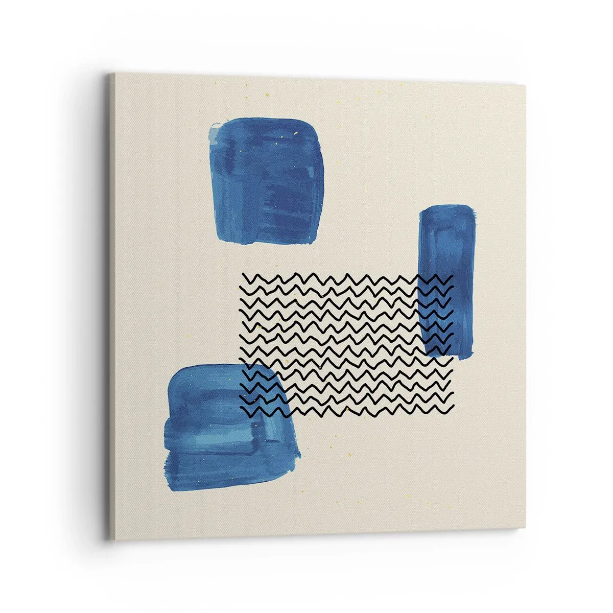 Lærredstryk - Billede på lærred - Abstrakt kvartet - 70x70 cm