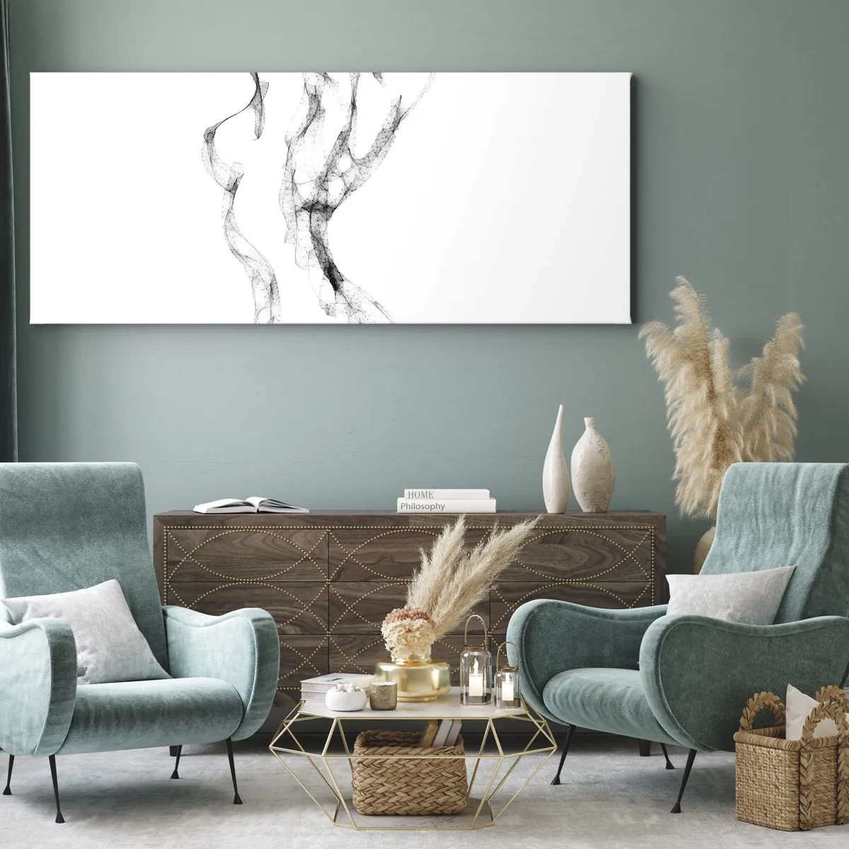 Lærredstryk - Billede på lærred - Smuk og stærk - 140x50 cm