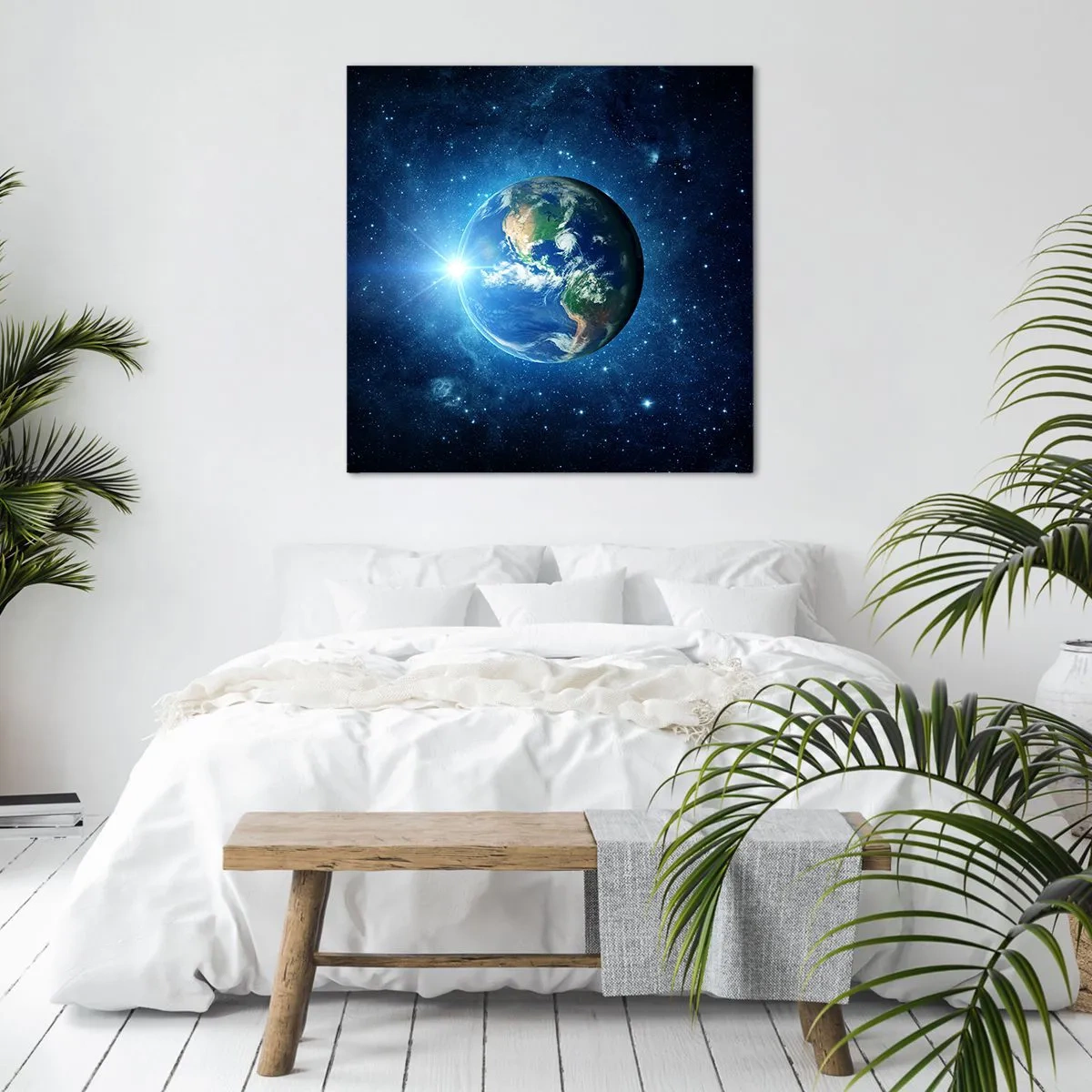 Lærredstryk - Billede på lærred - Vi er i himlen - 40x40 cm