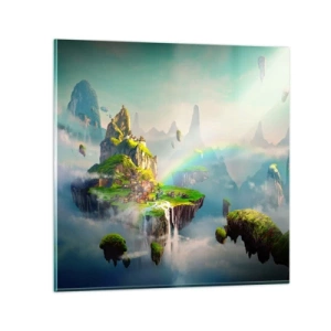 Billede på glas - Midden - lykkelige øer - 70x70 cm