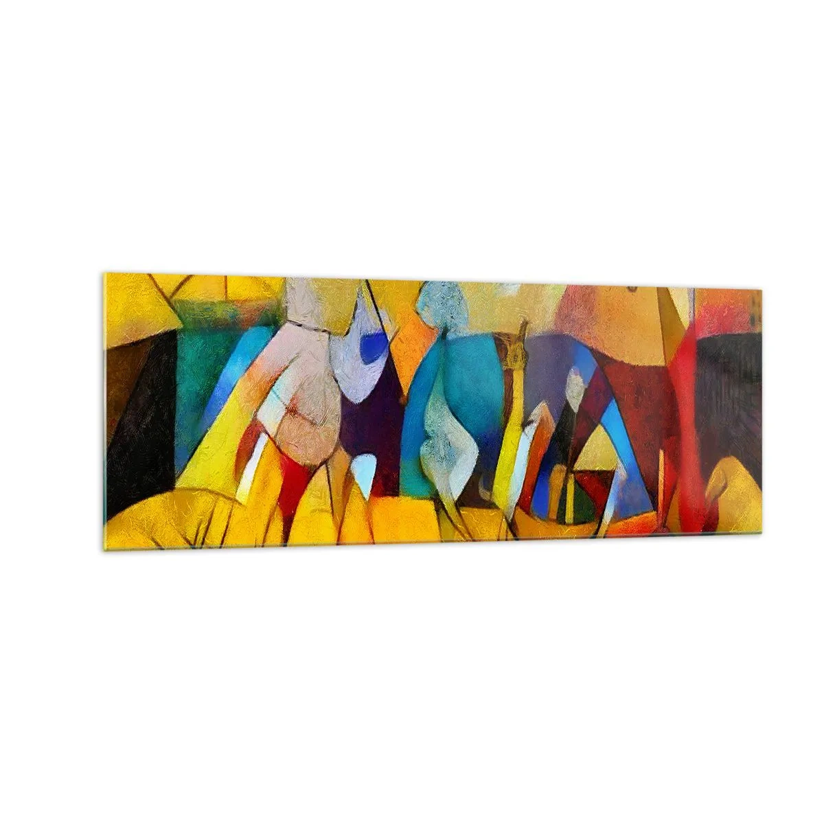 Billede på glas - Sol - liv - glæde - 140x50 cm
