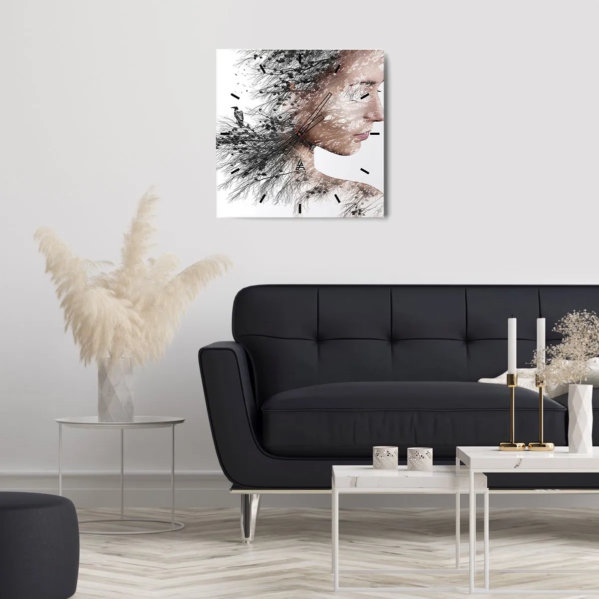 Vægur, Uret - Skovens ånd - 30x30 cm