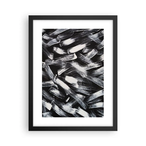 Plakat i sort ramme - Abstraktion i den industrielle ånd - 30x40 cm