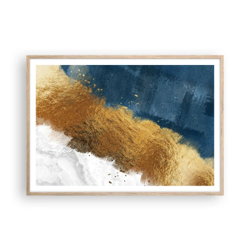 Plakat i ramme af lyst egetræ - Sommerens farver - 100x70 cm